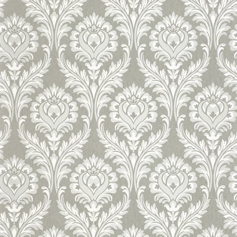 Casadeco Barokk damaszt mintás szürke vlies tapéta Hypnose Bleu Grise 53 cm X 10 m