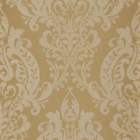 Casadeco Klasszikus damaszt mintás bronz vlies tapéta Quintessence Bronze 53 cm X 10 m