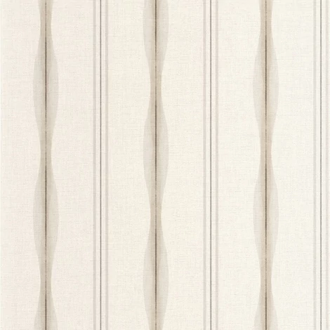 Casadeco Szövethatású modern csíkos bézs vinyl tapéta Variation Blanc Craie 53 cm X 10 m