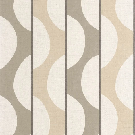 Casadeco Csíkos bézs vinyl tapéta hullámokkal Neora Beige Sable 53 cm X 10 m