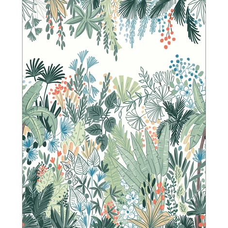 Caselio Trópusi esőerdős zöld vlies poszter tapéta Panoramique Foret D'Emeraude Vert 225 cm X 2,8 m