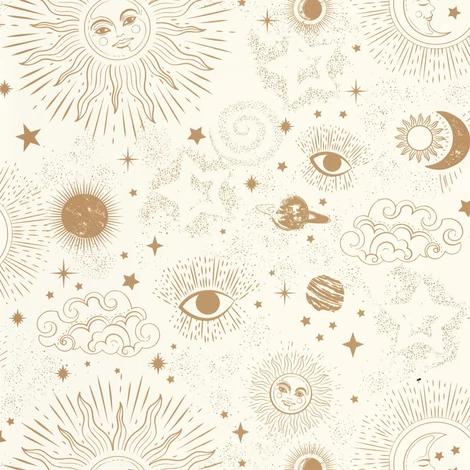 Caselio Naprendszeres fehér-arany vinyl tapéta Live Your Dreams Blanc Dore 53 cm X 10 m