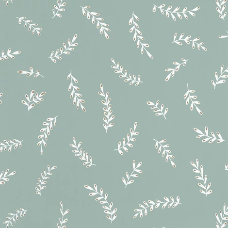 Caselio Kalász mintás zöld vlies tapéta Iris Vert De Gris 53 cm X 10 m