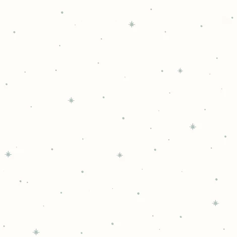 Caselio Csillagos fehér vlies tapéta Rever Menthe 53 cm X 10 m
