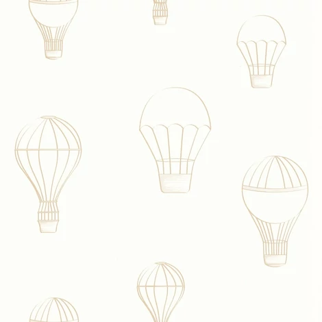Caselio Hőlégballonos bézs vlies tapéta Voyager Beige 53 cm X 10 m