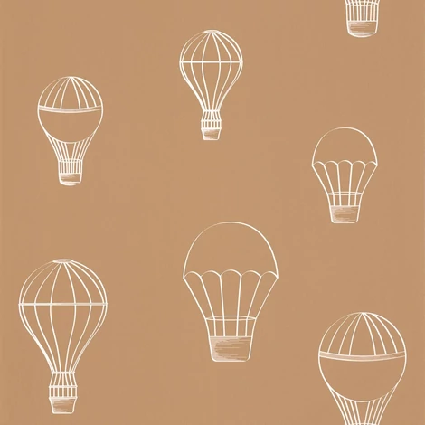 Caselio Hőlégballonos barna vlies tapéta Voyager Camel 53 cm X 10 m