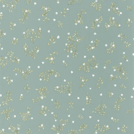 Caselio Romanitkus apró virágos szürkés kék vinyl tapéta Callisto Bleu Grise 53 cm X 10 m