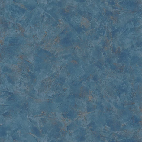 Caselio Texturált kék vinyl tapéta finom bronz fénnyel Uni Metallise/Nacre Bleu Cuivre 53 cm X 10 m