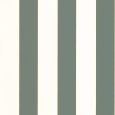 Caselio Elegáns csíkos zöld vinyl tapéta arany széllel Moonlight Golden Lines Vert Eucalyptus Blanc 53 cm X 10 m