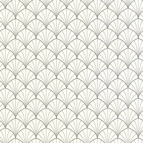 Caselio Pálma mintás art deco fehér-fekete vinyl tapéta Edgar Blanc Noir 53 cm X 10 m