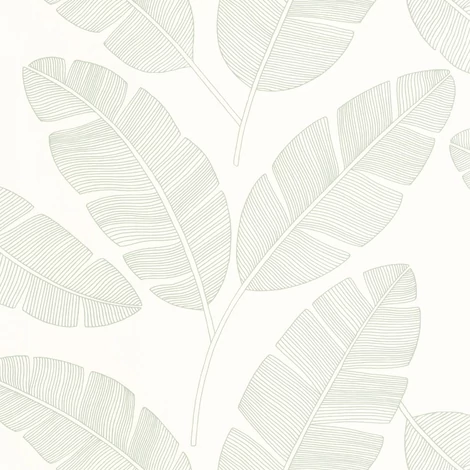 Caselio Óriás banánfa leveles mandulazöld vinyl tapéta Moonlight Banana Tree Vert Amande 53 cm X 10 m