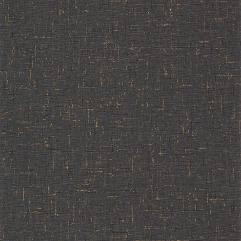 Caselio Szövet hatású fekete vinyl tapéta metál fénnyel Gaze Metal Noir Cuivre 53 cm X 10 m