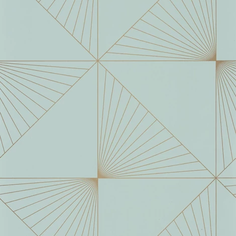 Caselio Geometriai mintás modern kék-arany vinyl tapéta Moonlight Sunset Smoke Blue Dore 53 cm X 10 m