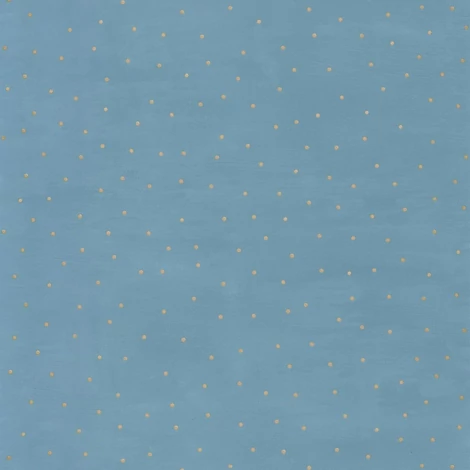Caselio Pöttyös kék-arany vlies tapéta Danse Bleu Dore 53 cm X 10 m