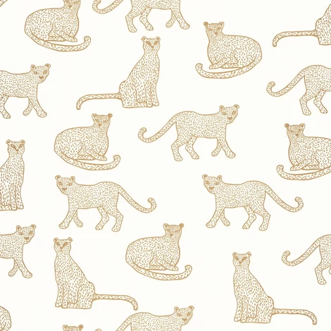 Caselio Leopárd mintás fehér vlies tapéta Lea Blanc 53 cm X 10 m