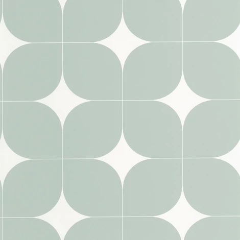 Caselio Retro mintás zöld vinyl taolta Detour Vert D'Eau 53 cm X 10 m