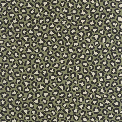 Caselio Leopárd mintás keki zöld vlies tapéta Sumatra Kaki 53 cm X 10 m