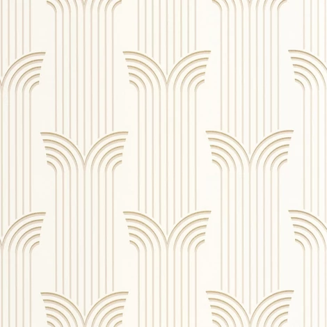 Caselio Art deco bézs-arany vinyl tapéta Glamour Beige Dore 53 cm X 10 m