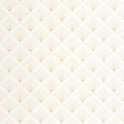 Caselio Art deco glamúr fehér-arany vinyl tapéta Effervescence Blanc Irise 53 cm X 10 m