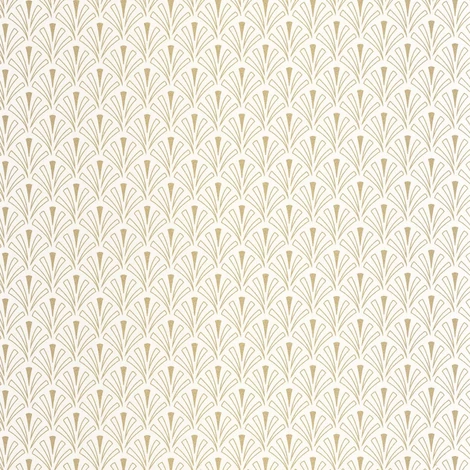 Caselio Palmetta mintás art deco bézs-arany vinyl tapéta Abundance Beige Dore 53 cm X 10 m