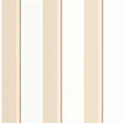 Caselio Elegáns csíkos bézs vinyl tapéta arany szegéllyel Linear Beige Or 53 cm X 10 m