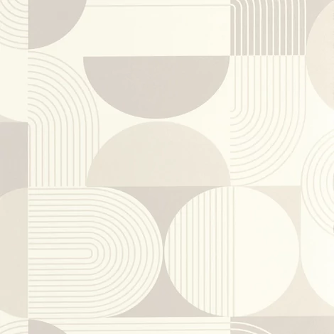 Caselio Geometriai mintás modern bézs vinyl tapéta Amplitude Gris Souris 53 cm X 10 m