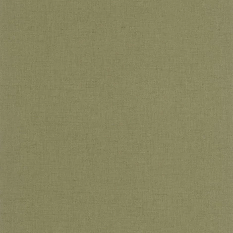 Caselio Lenvászon hatású zöld vinyl tapéta Uni Mat Vert Pinede 53 cm X 10 m