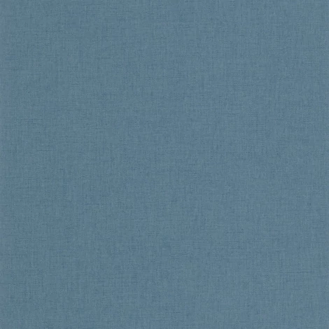 Caselio Lenvászon hatású kék vinyl tapéta Uni Mat Bleu Ouragan 53 cm X 10 m