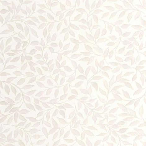 Caselio Modern levél mintás törtfehér vlies tapéta Printemps Blanc Nacre 53 cm X 10 m