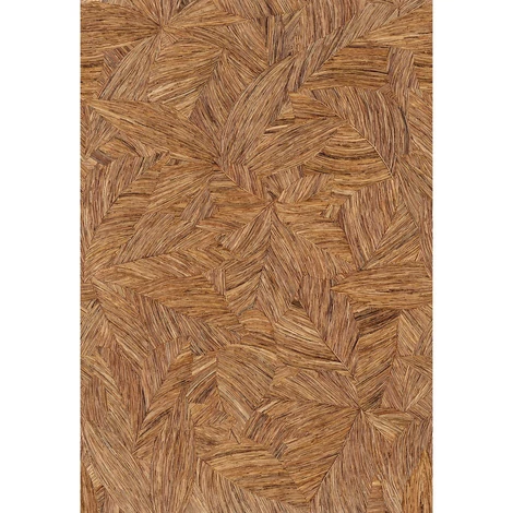 Caselio Faerezetes levél mintás modern barna vinyl poszter tapéta Wood Leaves Marron 212 cm X 3,1 m