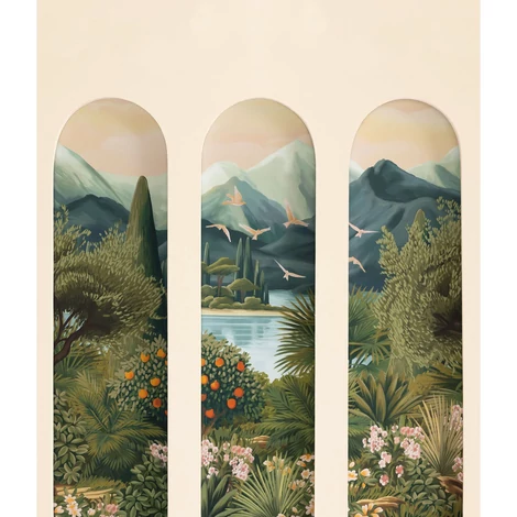 Caselio Hegyi táj színes virágokkal vlies poszter tapéta Landscape Arch Nature 265 cm X 3,1 m