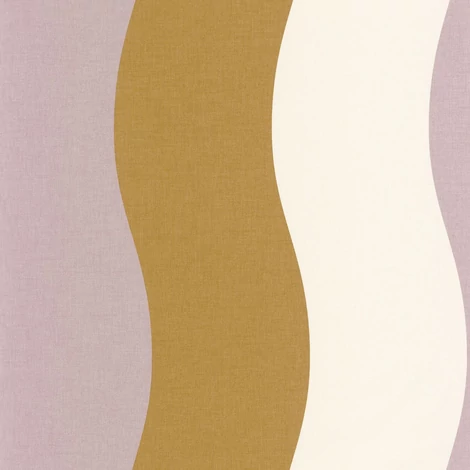 Caselio Hullámos retro lila vinyl tapéta Sandy Violet Vert 53 cm X 10 m