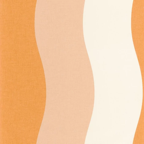Caselio Hullámos sárga vinyl tapéta Sandy Orange Rose 53 cm X 10 m