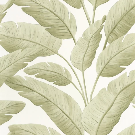Caselio Egzotikus nagy levél mintás zöld vinyl tapéta Tropicalia Amande 53 cm X 10 m
