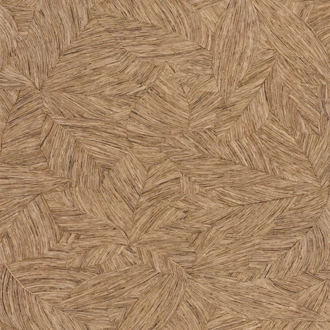 Caselio Texturált elegáns barna vinyl tapéta Archipel Marron 53 cm X 10 m