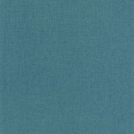 Caselio Lenvászon hatású kék vinyl tapéta Uni Mat Bleu Canard 53 cm X 10 m