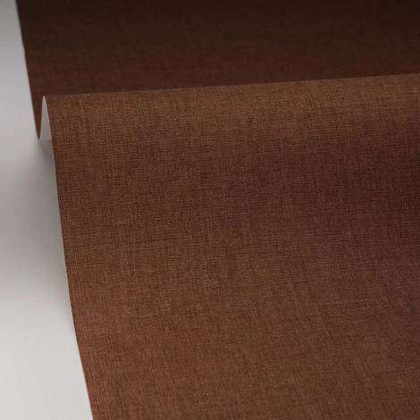 Caselio Lenvászon hatású barna vinyl tapéta Uni Mat Chocolat 53 cm X 10 m