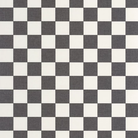 Caselio Sakktábla mintás modern fekete vinyl tapéta Checks Noir 53 cm X 10 m