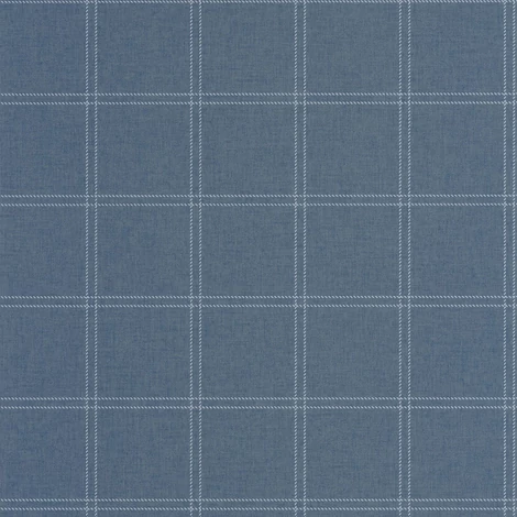 Caselio Kockás kék vinyl tapéta Fine Lines Bleu Denim 53 cm X 10 m