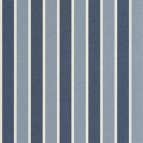 Caselio Elegáns csíkos kék vinyl tapéta arany szegéllyel Classic Lines Bleu Denim Or 53 cm X 10 m