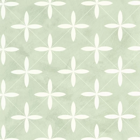 Caselio Csempe hatású zöld vinyl tapéta konyhába Cement Tiles Vert D'Eau 53 cm X 10 m