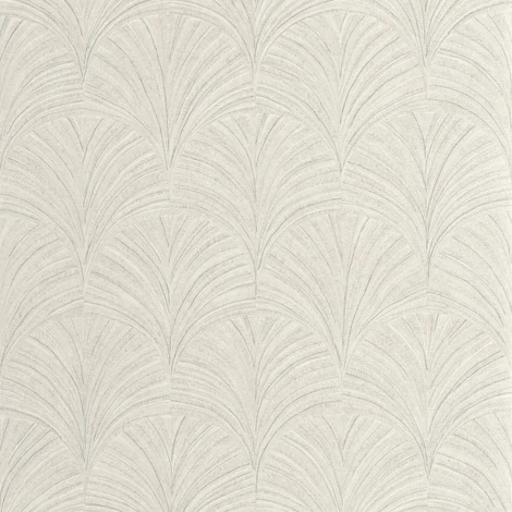 Caselio Palmetta mintás modern fehér vinyl tapéta Vibration Blanc 53 cm X 10 m