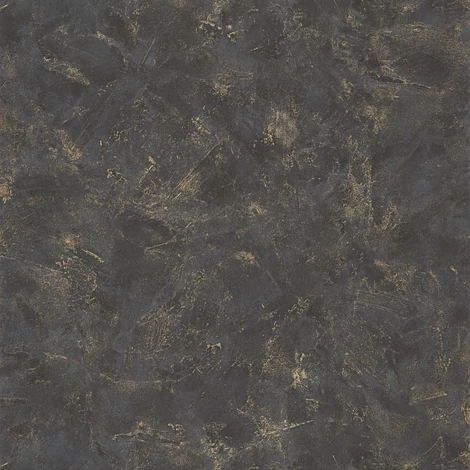 Caselio Elegáns texturált fekete vinyl tapéta arany fénnyel Patine Uni Noir Or 53 cm X 10 m