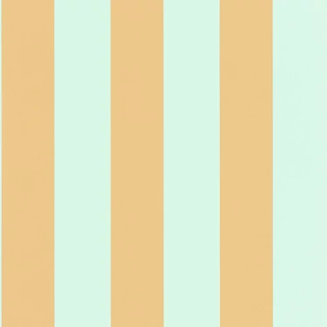 Caselio Széles csíkos zöld-sárga vinyl tapéta Wide Lines Vert D'Eau Jaune 53 cm X 10 m