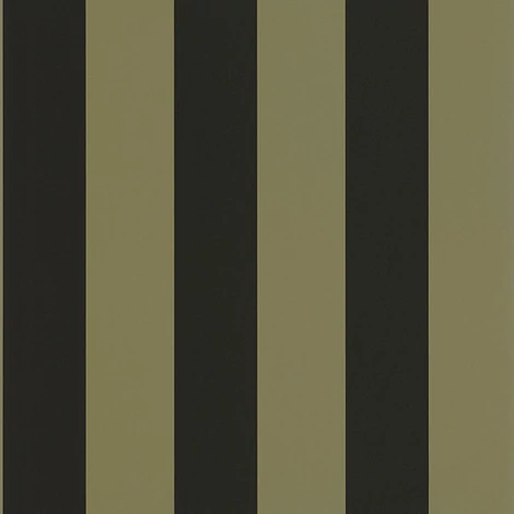 Caselio Széles csíkos olivazöld-fekete vinyl tapéta Wide Lines Vert Olive Noir 53 cm X 10 m