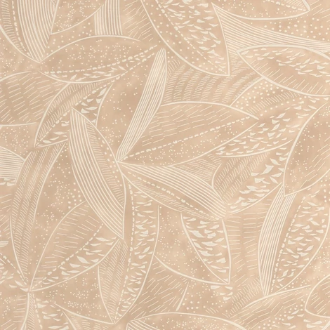 Caselio Levélmintás modern barna vlies tapéta Natura Gres Des Vosges 53 cm X 10 m