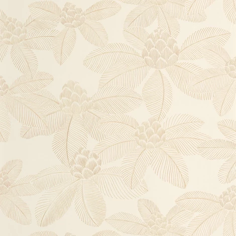 Caselio Lótuszvirág mintás bézs vinyl tapéta Lotus Beige 53 cm X 10 m