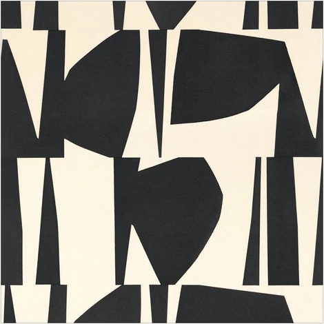 Caselio Absztrakt mintás fekete-fehér vlies poszter tapéta Grapchic Art Blanc-Noir 50 cm X 3 m