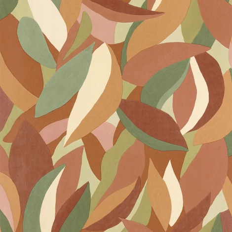 Caselio Modern levélmintás színes vinyl tapéta Ephyra Multicouleurs 53 cm X 10 m