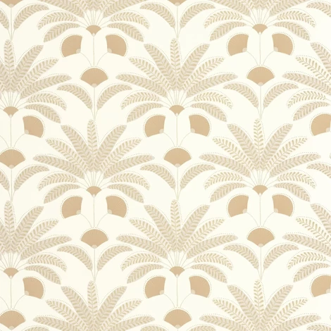 Caselio Pálmafás art deco sárga vinyl tapéta Gisele Jaune 53 cm X 10 m